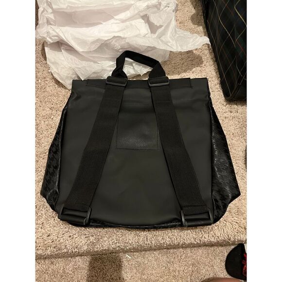 TANGER Large Unisex Back Houndstooth Backpack Laptop Tablet Bag Tote - Picture 2 of 3